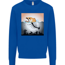Fish Pollution Climate Change Environment Kids Sweatshirt Jumper Royal Blue