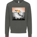 Fish Pollution Climate Change Environment Kids Sweatshirt Jumper Storm Grey