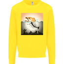 Fish Pollution Climate Change Environment Kids Sweatshirt Jumper Yellow