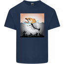 Fish Pollution Climate Change Environment Kids T-Shirt Childrens Navy Blue