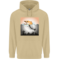 Fish Pollution Climate Change Environment Mens 80% Cotton Hoodie Sand
