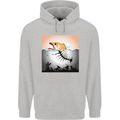 Fish Pollution Climate Change Environment Mens 80% Cotton Hoodie Sports Grey