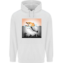 Fish Pollution Climate Change Environment Mens 80% Cotton Hoodie White