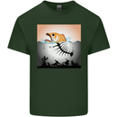 Fish Pollution Climate Change Environment Mens Cotton T-Shirt Tee Top Forest Green
