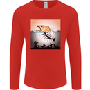 Fish Pollution Climate Change Environment Mens Long Sleeve T-Shirt Red