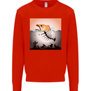 Fish Pollution Climate Change Environment Mens Sweatshirt Jumper Bright Red