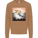 Fish Pollution Climate Change Environment Mens Sweatshirt Jumper Caramel Latte