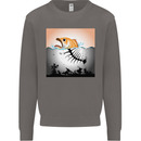 Fish Pollution Climate Change Environment Mens Sweatshirt Jumper Charcoal