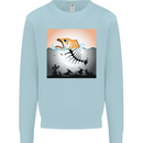 Fish Pollution Climate Change Environment Mens Sweatshirt Jumper Light Blue