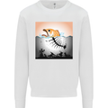 Fish Pollution Climate Change Environment Mens Sweatshirt Jumper White
