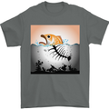 Fish Pollution Climate Change Environment Mens T-Shirt Cotton Gildan Charcoal