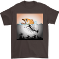 Fish Pollution Climate Change Environment Mens T-Shirt Cotton Gildan Dark Chocolate