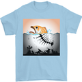 Fish Pollution Climate Change Environment Mens T-Shirt Cotton Gildan Light Blue