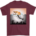 Fish Pollution Climate Change Environment Mens T-Shirt Cotton Gildan Maroon