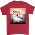 Fish Pollution Climate Change Environment Mens T-Shirt Cotton Gildan Red