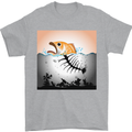 Fish Pollution Climate Change Environment Mens T-Shirt Cotton Gildan Sports Grey