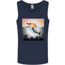 Fish Pollution Climate Change Environment Mens Vest Tank Top Navy Blue