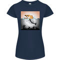 Fish Pollution Climate Change Environment Womens Petite Cut T-Shirt Navy Blue