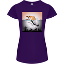 Fish Pollution Climate Change Environment Womens Petite Cut T-Shirt Purple