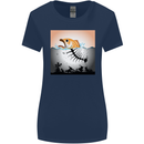 Fish Pollution Climate Change Environment Womens Wider Cut T-Shirt Navy Blue