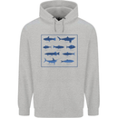 Fish Species Fishing Fisherman Shark Childrens Kids Hoodie Sports Grey