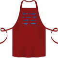 Fish Species Fishing Fisherman Shark Cotton Apron 100% Organic Maroon