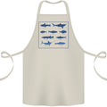 Fish Species Fishing Fisherman Shark Cotton Apron 100% Organic Natural