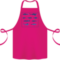 Fish Species Fishing Fisherman Shark Cotton Apron 100% Organic Pink