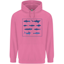Fish Species Fishing Fisherman Shark Mens 80% Cotton Hoodie Azelea