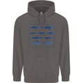 Fish Species Fishing Fisherman Shark Mens 80% Cotton Hoodie Charcoal