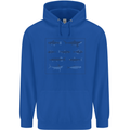 Fish Species Fishing Fisherman Shark Mens 80% Cotton Hoodie Royal Blue