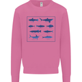 Fish Species Fishing Fisherman Shark Mens Sweatshirt Jumper Azalea