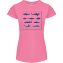 Fish Species Fishing Fisherman Shark Womens Petite Cut T-Shirt Azalea
