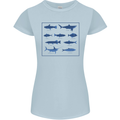 Fish Species Fishing Fisherman Shark Womens Petite Cut T-Shirt Light Blue