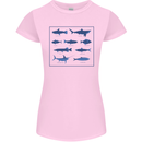 Fish Species Fishing Fisherman Shark Womens Petite Cut T-Shirt Light Pink