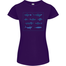 Fish Species Fishing Fisherman Shark Womens Petite Cut T-Shirt Purple