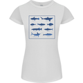 Fish Species Fishing Fisherman Shark Womens Petite Cut T-Shirt White