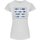 Fish Species Fishing Fisherman Shark Womens Petite Cut T-Shirt White