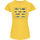 Fish Species Fishing Fisherman Shark Womens Petite Cut T-Shirt Yellow