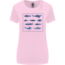 Fish Species Fishing Fisherman Shark Womens Wider Cut T-Shirt Light Pink