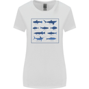 Fish Species Fishing Fisherman Shark Womens Wider Cut T-Shirt White