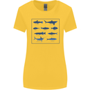 Fish Species Fishing Fisherman Shark Womens Wider Cut T-Shirt Yellow