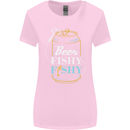 Fishing Beer Here Fishy Fisherman Funny Womens Wider Cut T-Shirt Light Pink