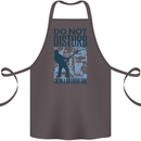 Fishing Do Not Disturb Funny Fisherman Cotton Apron 100% Organic Dark Grey