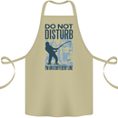 Fishing Do Not Disturb Funny Fisherman Cotton Apron 100% Organic Khaki