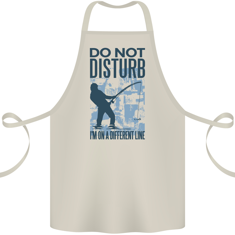 Fishing Do Not Disturb Funny Fisherman Cotton Apron 100% Organic Natural