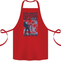Fishing Do Not Disturb Funny Fisherman Cotton Apron 100% Organic Red