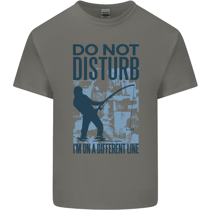 Fishing Do Not Disturb Funny Fisherman Kids T-Shirt Childrens Charcoal