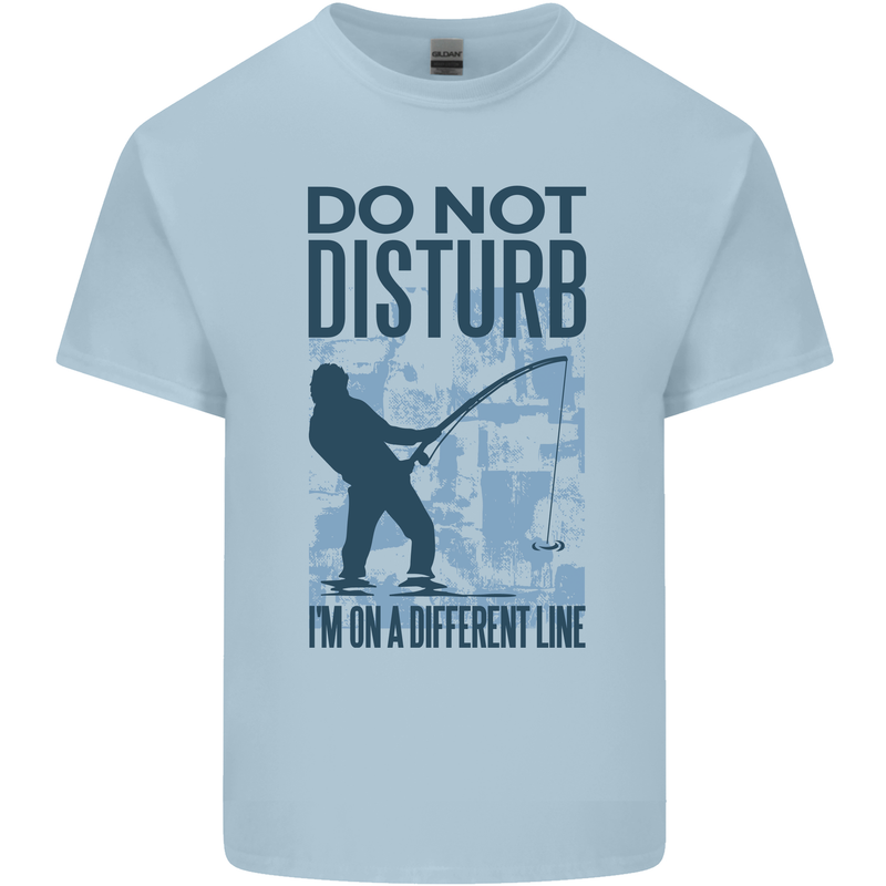 Fishing Do Not Disturb Funny Fisherman Kids T-Shirt Childrens Light Blue