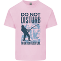 Fishing Do Not Disturb Funny Fisherman Kids T-Shirt Childrens Light Pink